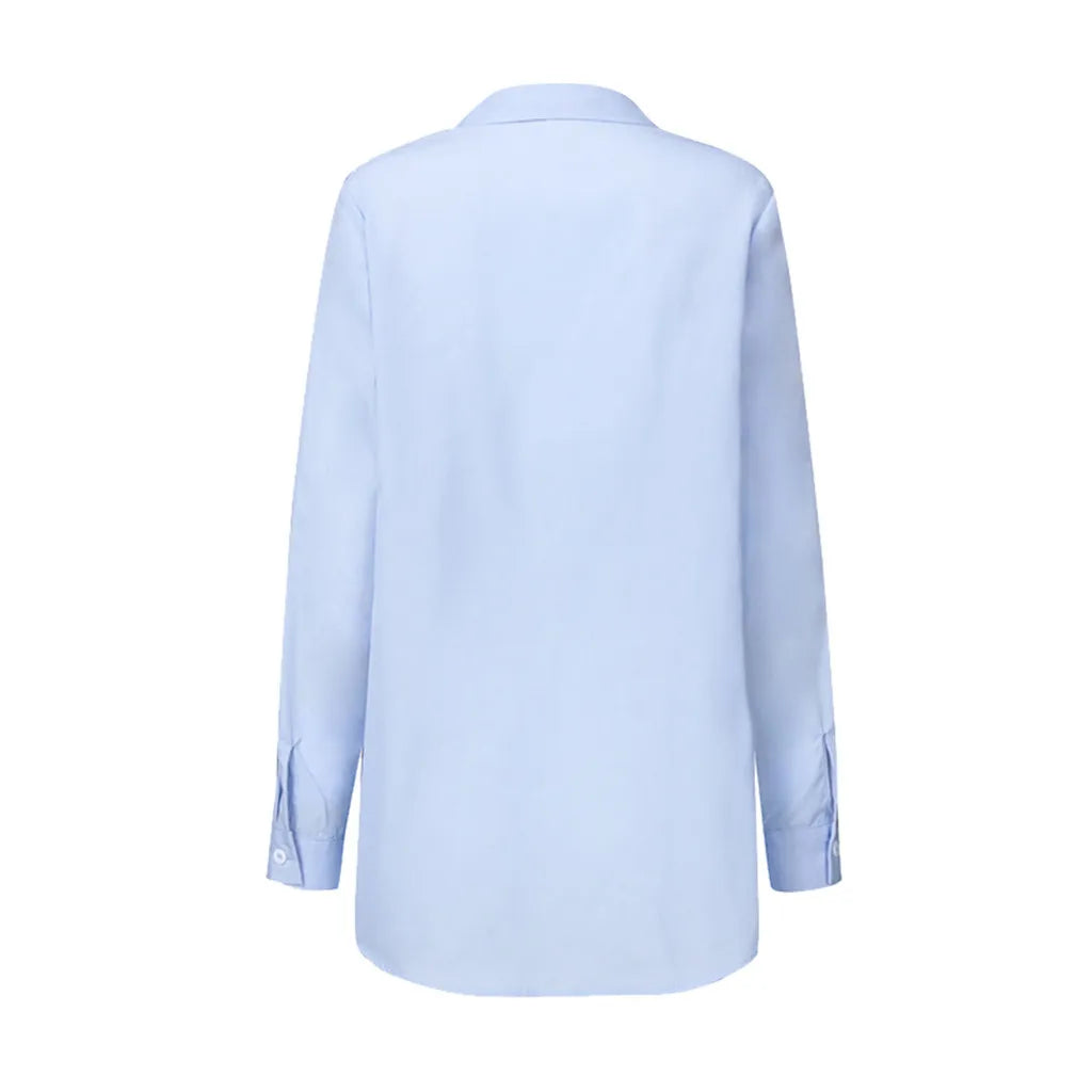 Blouses Women Tops Shirts Turn Down Collar Spring Y2k Streetwear Slim Fit Casual Lace Up Work High Waist Shirt Top Elegant White