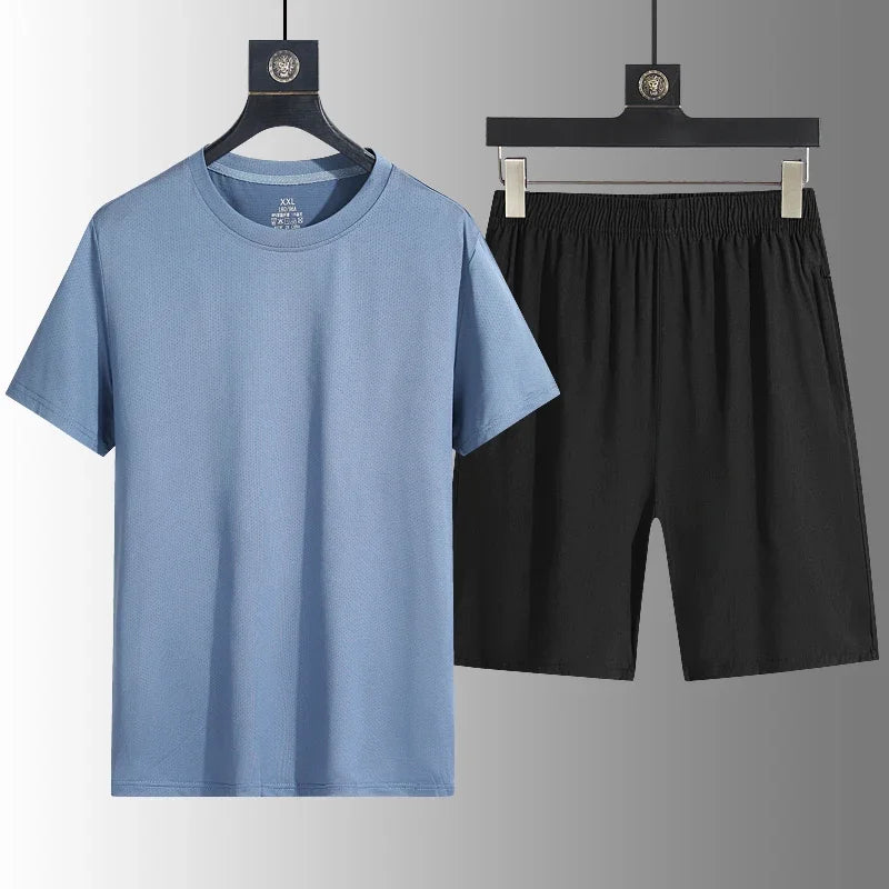 Men's Casual Sets Male Fashion Shorts and Shirts Shirts Shorts 2025 Summer New Styles Fashion Sportswear Men Full Size M-5XL New